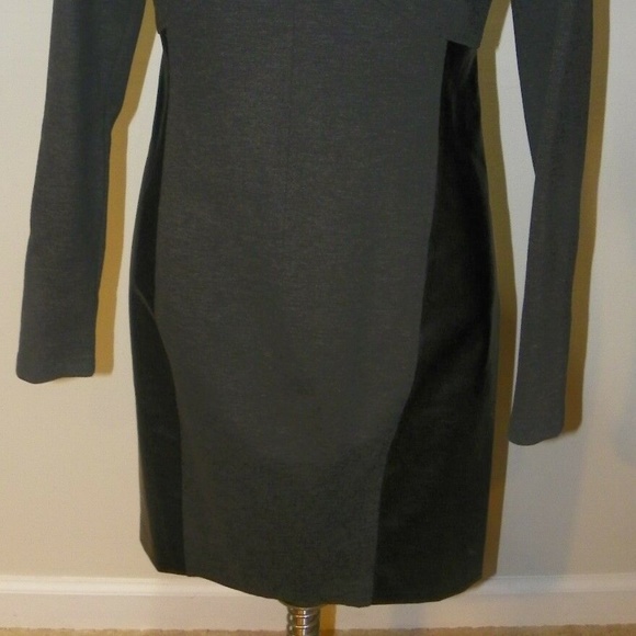DKNYC Dress Dark Grey w/Black Faux Leather Sides - Picture 2 of 8